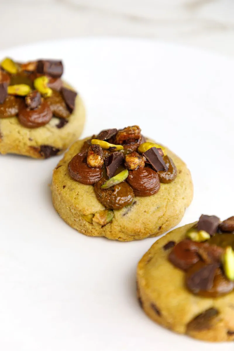 Cookie pistache et chocolat noir