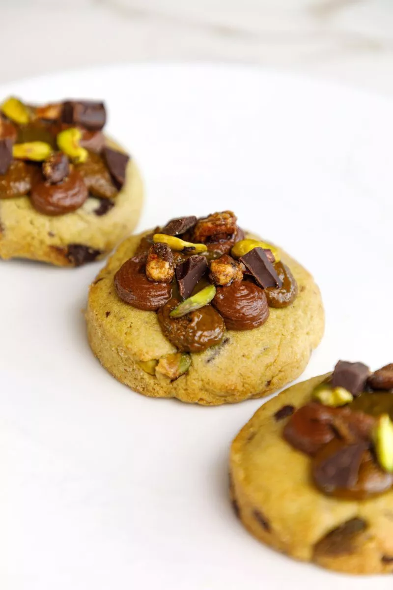 Cookie pistache et chocolat noir